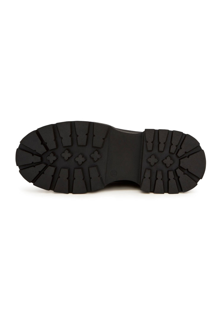 A pair of stylish black suede ankle boots, perfect for a chic and sophisticated look.