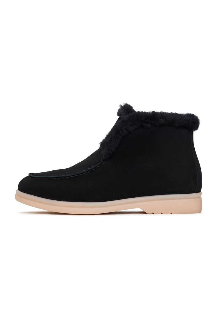 Stylish black Antonia ankle boots, perfect women's winter footwear for the season.
