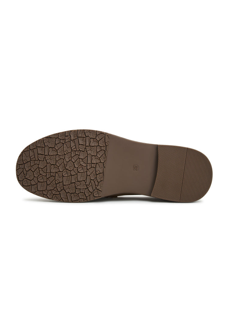 A stylish pair of Stephanie Brown block heeled loafers, perfect for trendy women's fashion footwear. These comfortable loafers are a must-have for any fashion-forward wardrobe.