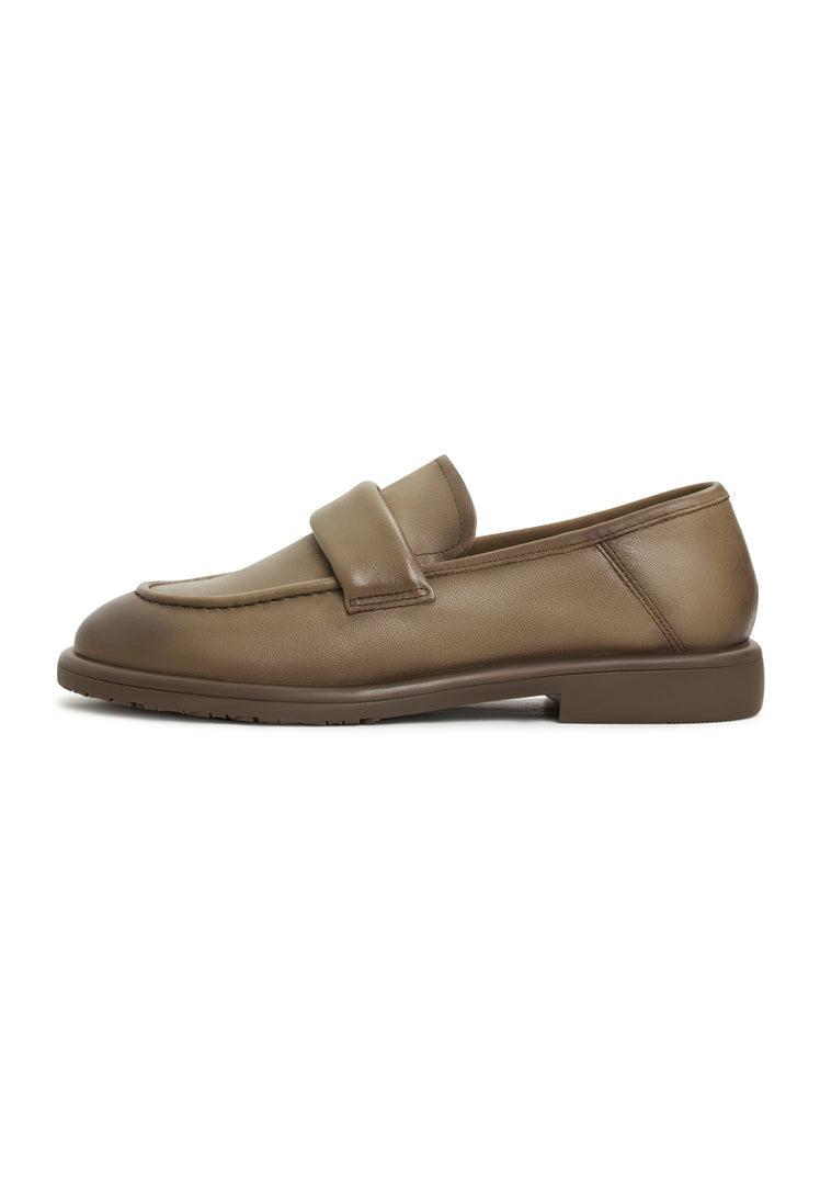A stylish pair of Stephanie Brown block heeled loafers, perfect for women's fashion footwear. These comfortable loafers are a trendy choice for any outfit.
