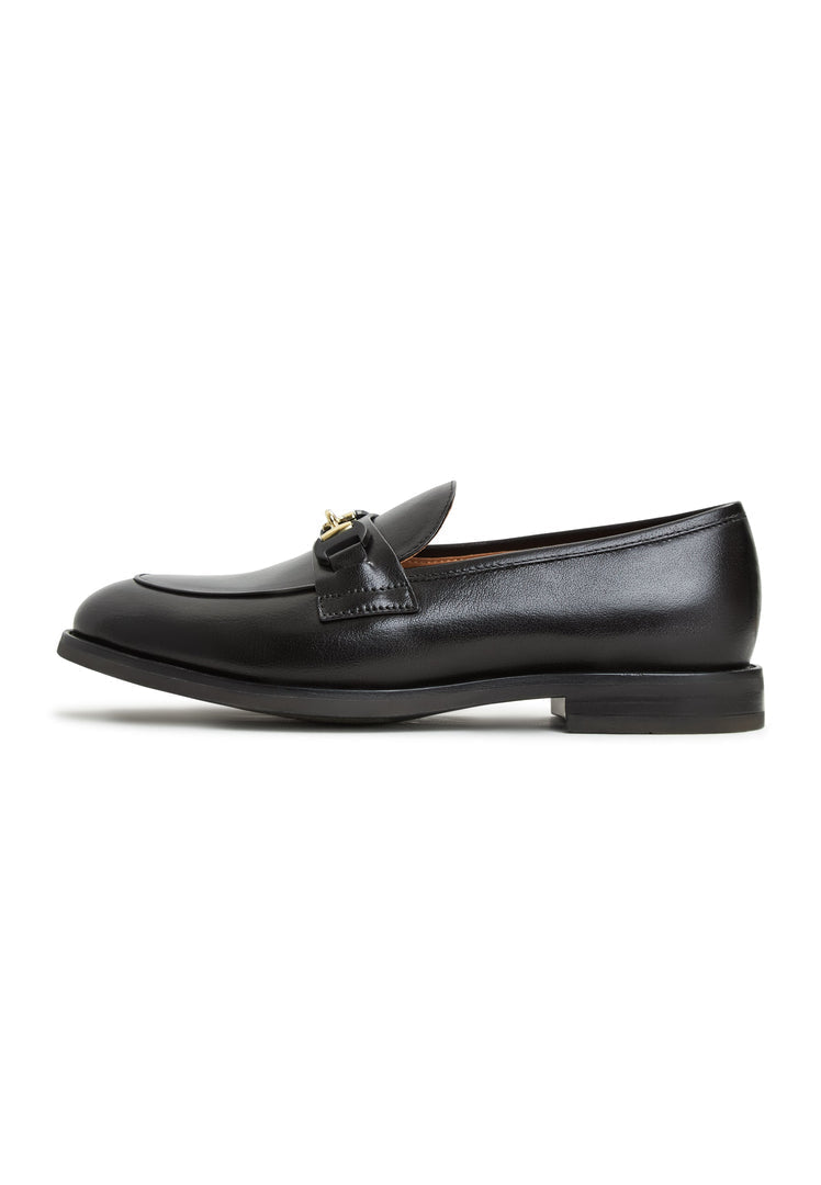 A stylish pair of Olya platform loafers in sleek leather, perfect for adding a bold statement to any outfit.