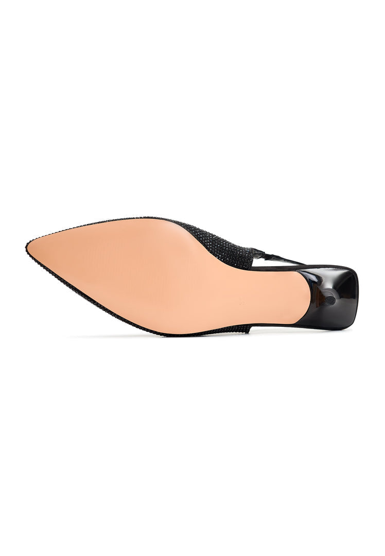 A stylish pair of Harper black high-heeled pumps - fashionable heels for women's shoes.