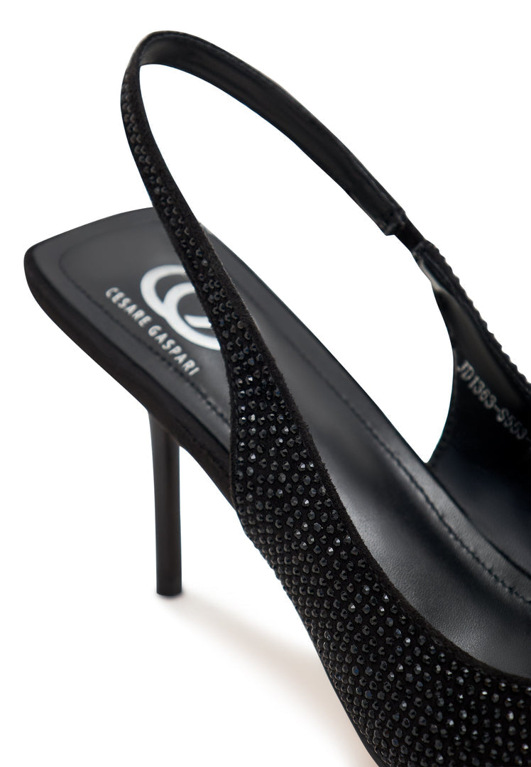 A stylish pair of black high-heeled pumps named Harper, perfect for fashionable women's shoe collections.