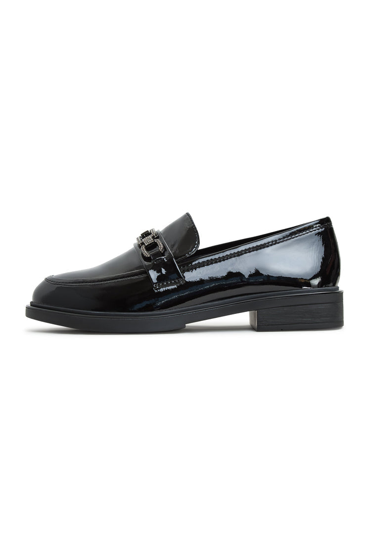 A stylish pair of Maia block heels loafers, perfect for women looking for designer, trendy block heel shoes.