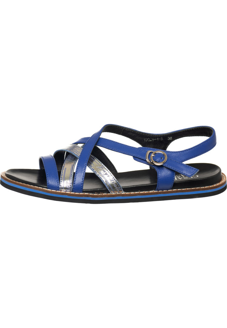 A pair of trendy and stylish flat sole urban sandals, designed for comfort and fashion-forward appeal.
