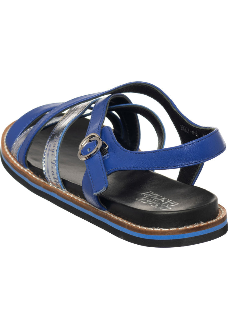 A pair of trendy and stylish flat sole urban sandals, perfect for those seeking comfortable and on-trend footwear.