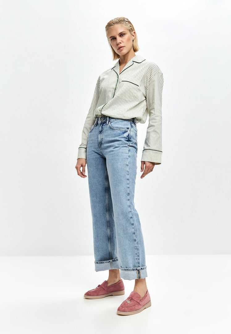 A pair of stylish pink platform moccasins by Aurelia footwear for women, trendy fashion platform shoes.