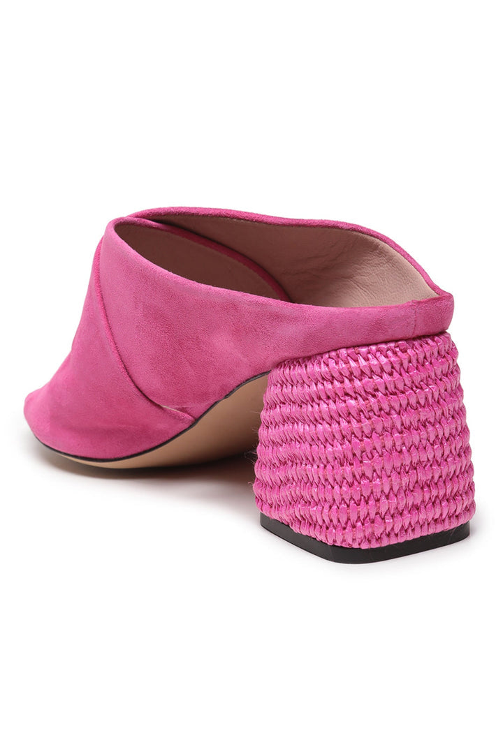 Woven Charm Mules - Fucsia