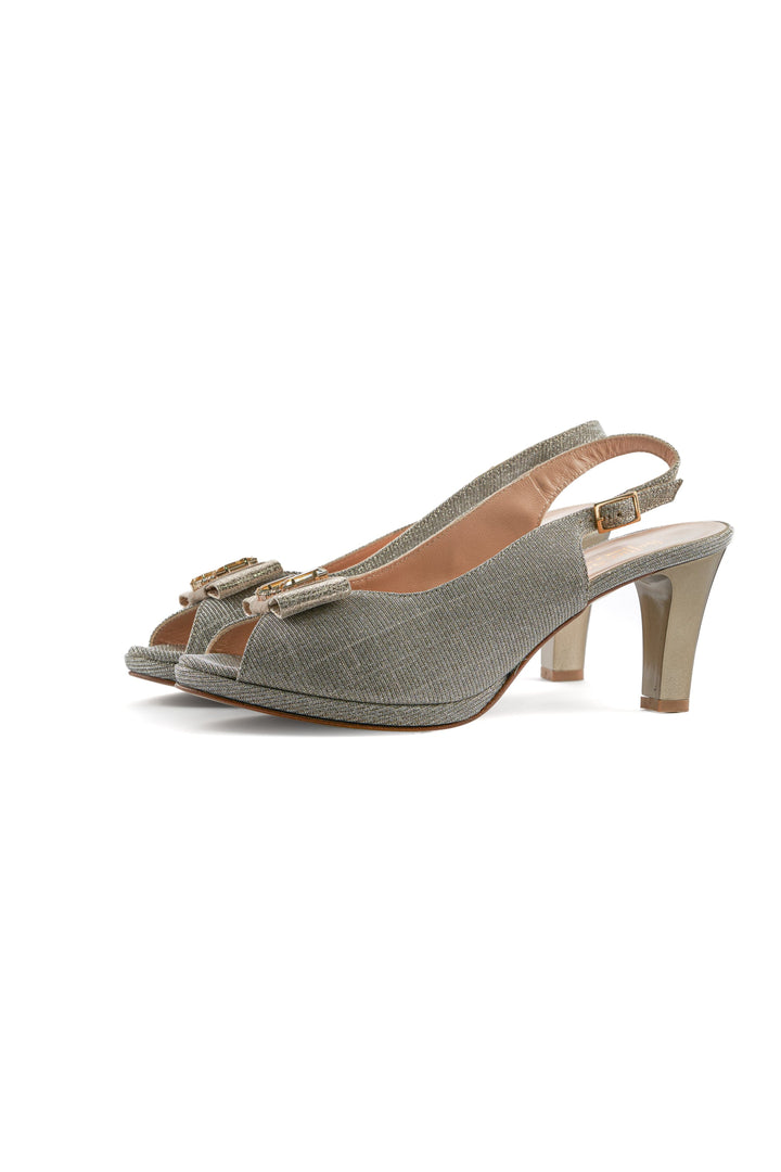 Glamour Bloom Pumps - Silver