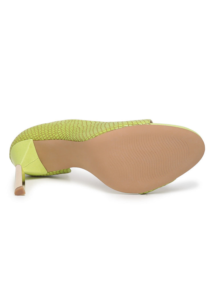 Glamour Heel Stilettos - Neon Green
