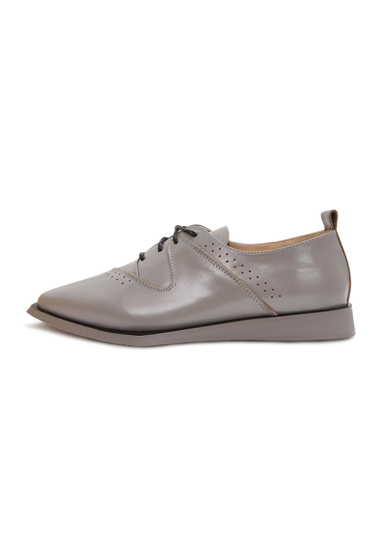 Zapatos de cordón con punta - Gris
