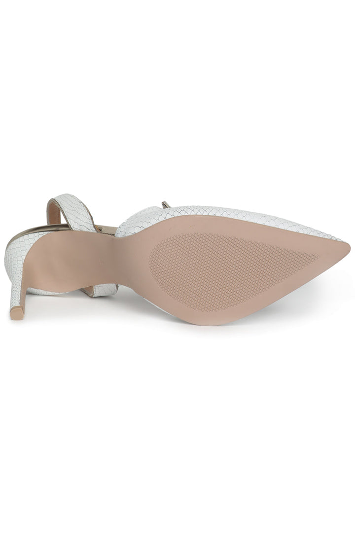 Serpent Slingback Stilettos Eve - Blanco