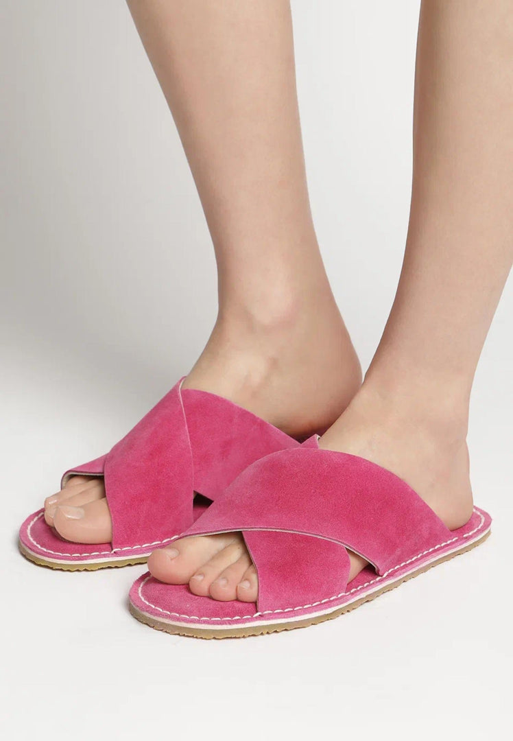 Ruskind Cross-Strap Slides Starsun - Pink