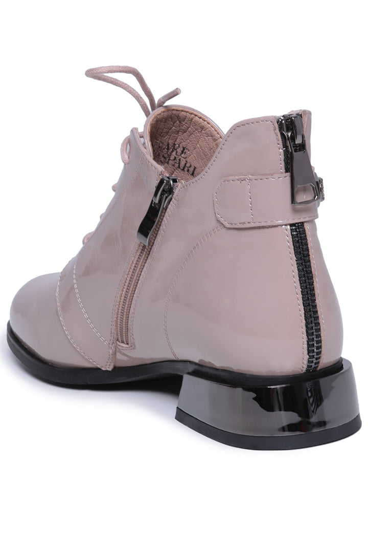 Botines con cordones brillantes Margo - Beige