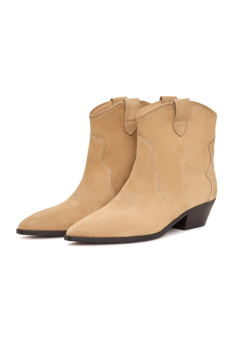 Niskie buty kowbojskie Hazel - beżowe