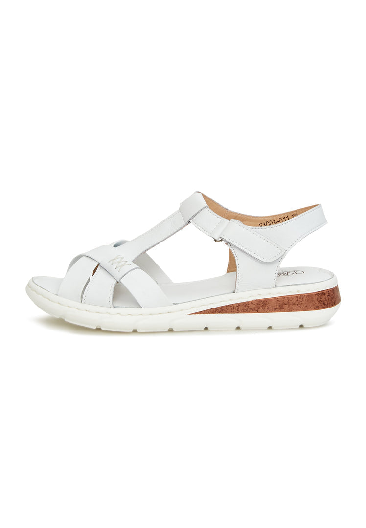 A stylish pair of black leather platform heels - perfect urban sandals with a high heel design for women.