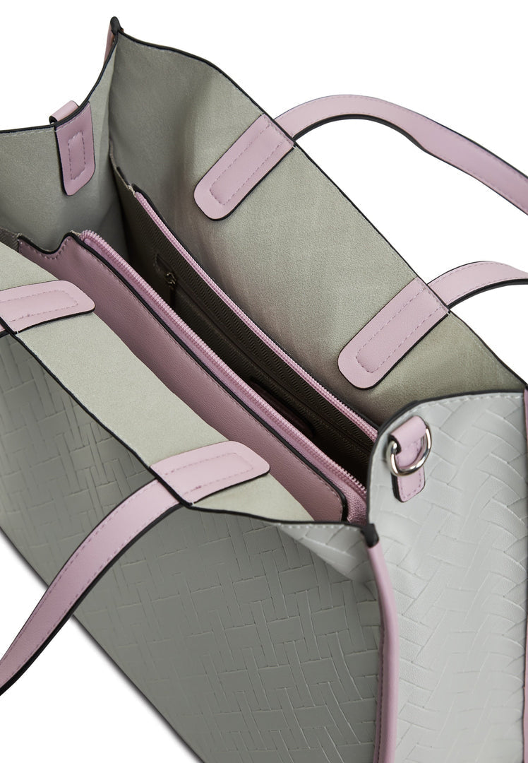 A trendy grey tote bag, perfect for everyday chic style.