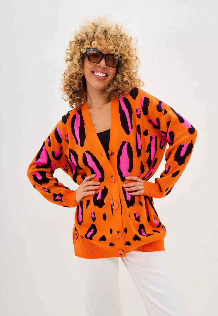Cardigan oversized – Laranja