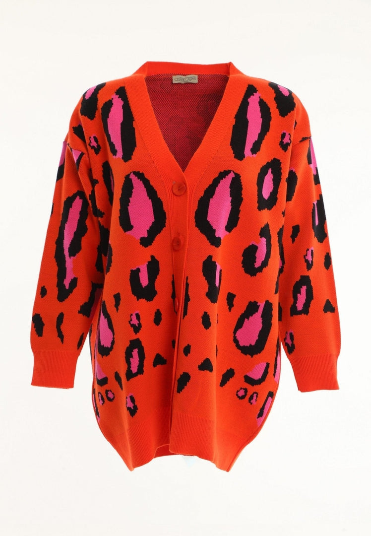 Cardigan oversized – Laranja