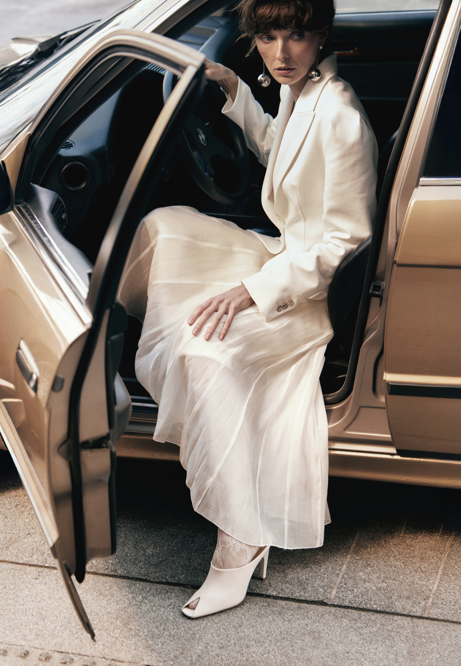 Elysian Peep-Toe Mules