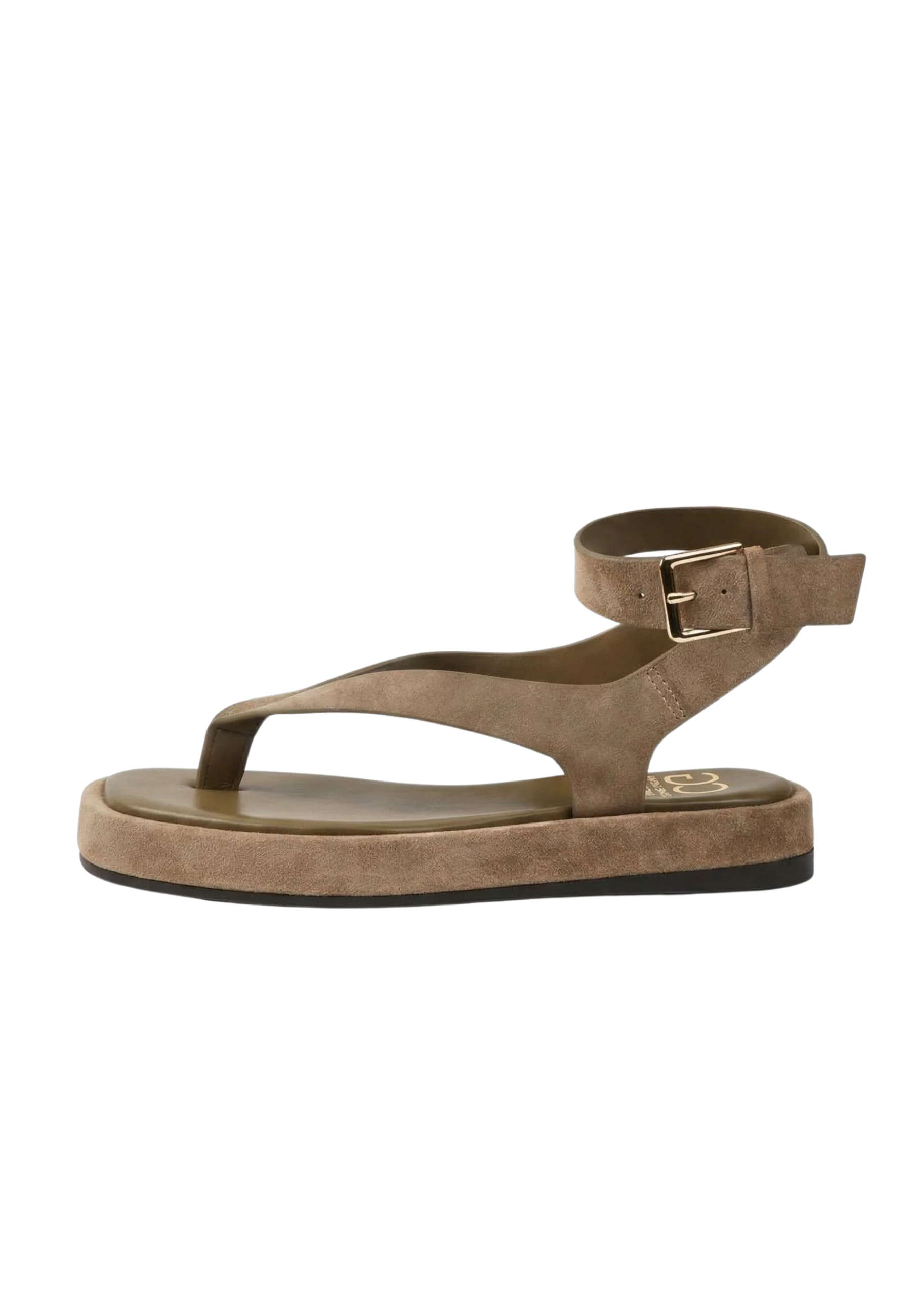 Desert Strap Suede Sandals – Beige