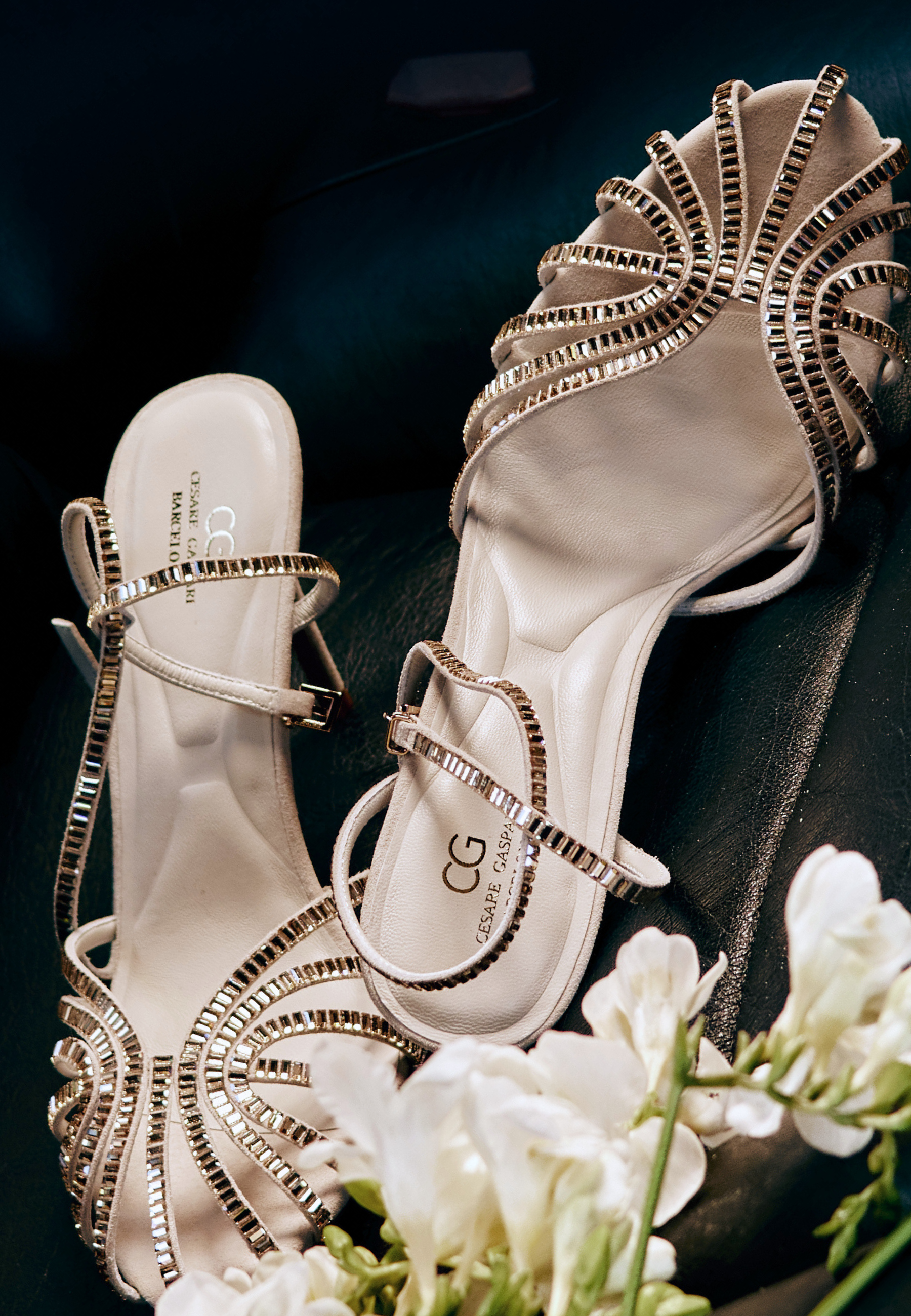 Crystal Grace Stiletto Sandals – Silver