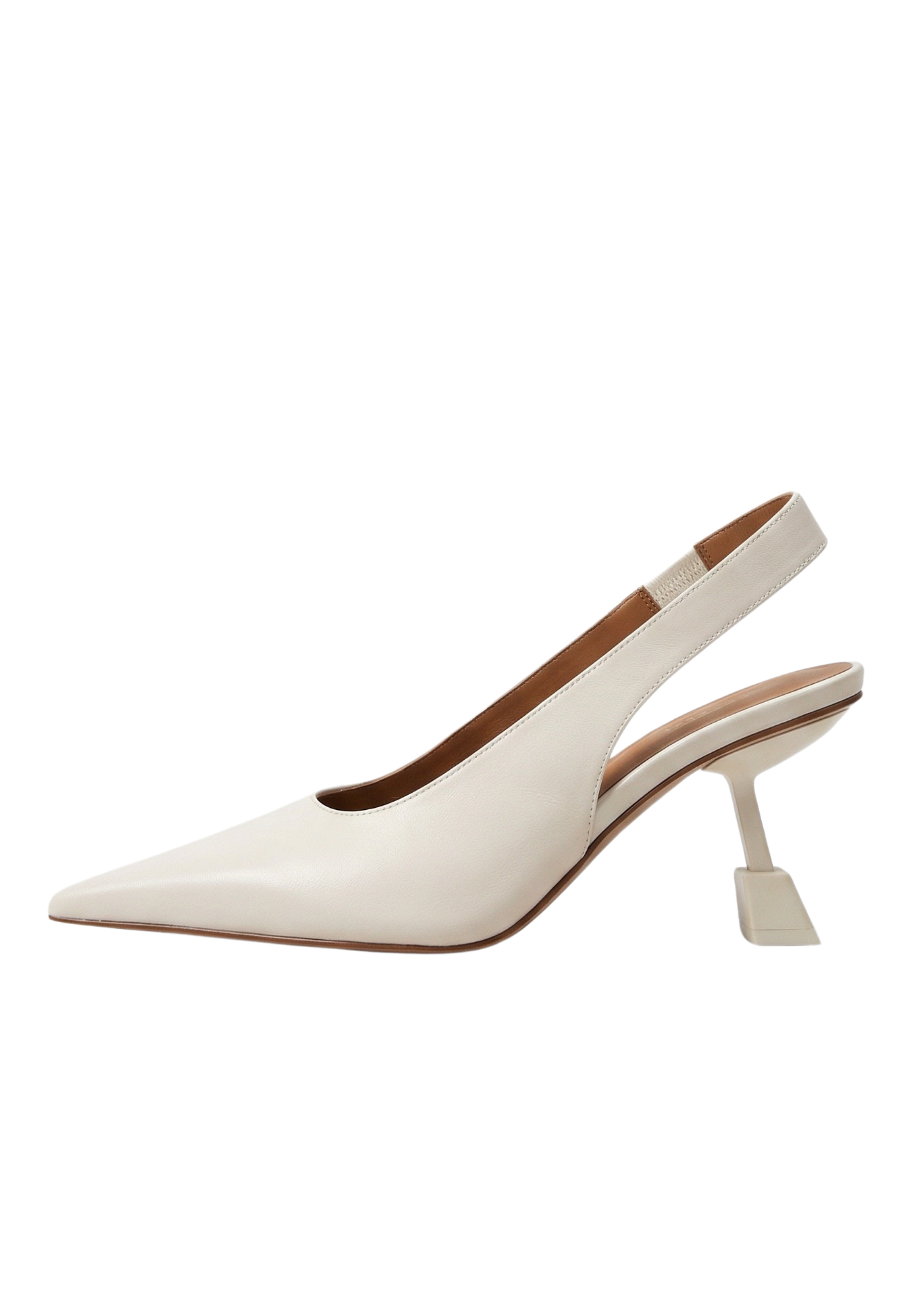 Scarlet Edge Slingback Heels – White