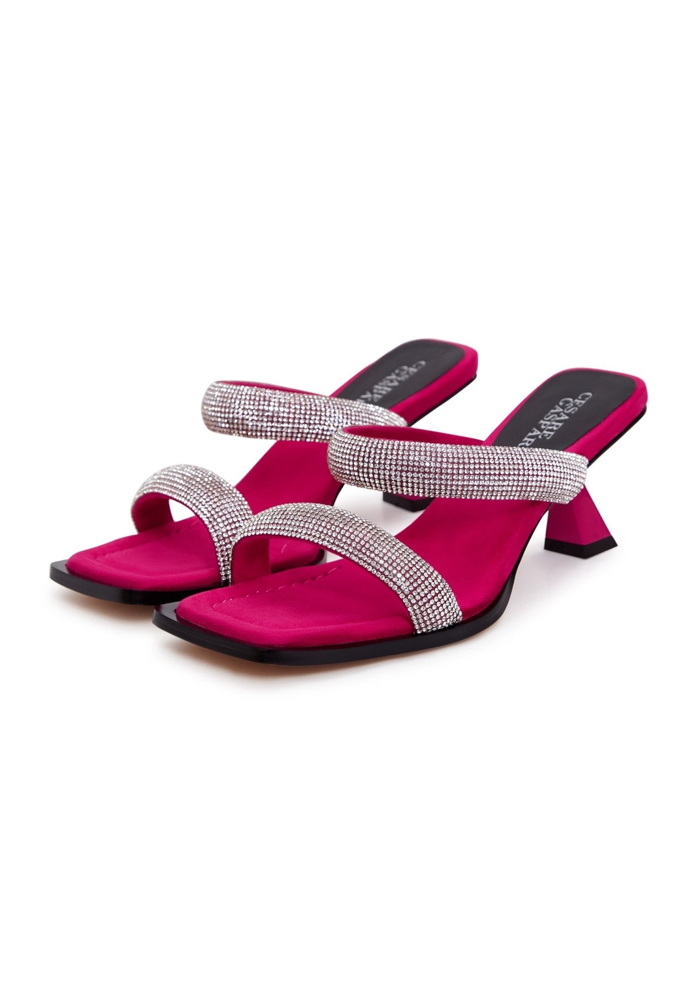 Suede Jewel High Heeled Sandals - Cesare Gaspari - Sandals