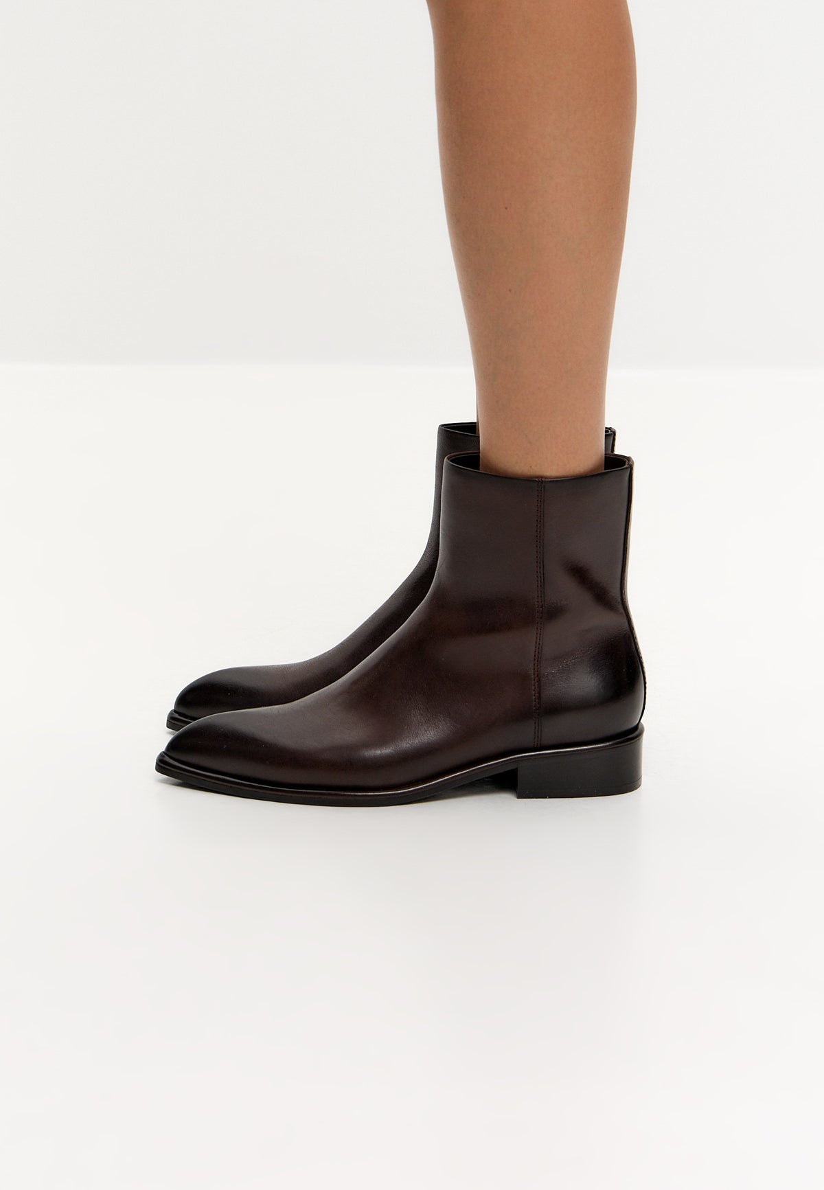 Bottines en cuir