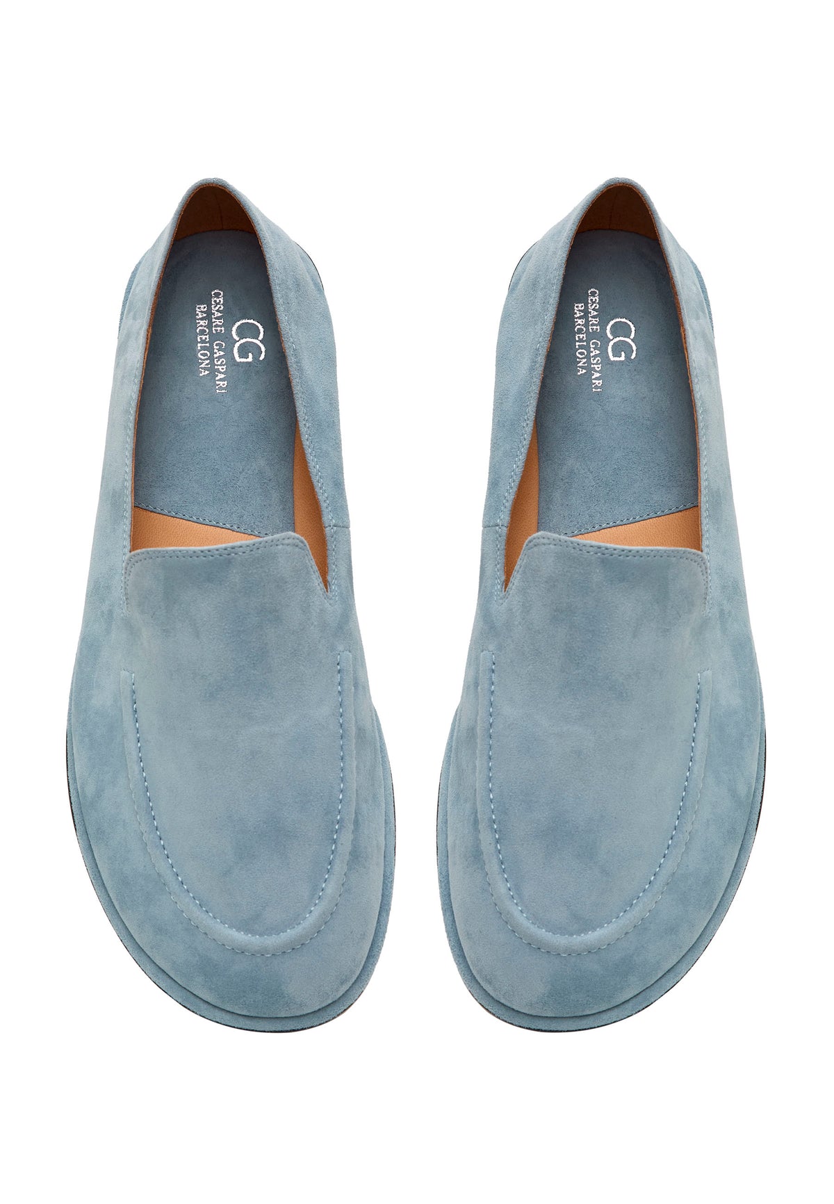 Soft Step Suede Leather Loafers – Blue