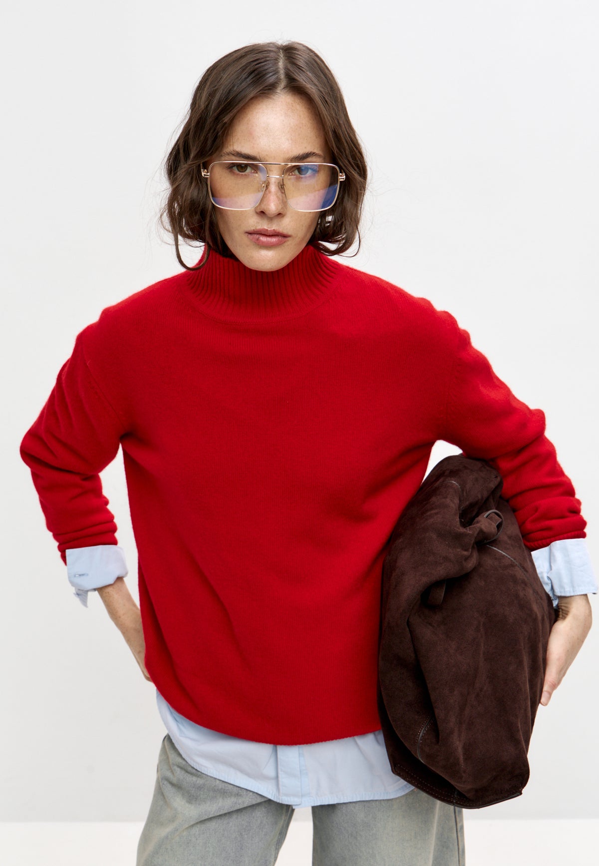 Jersey de lana merino Mauve – Marrón