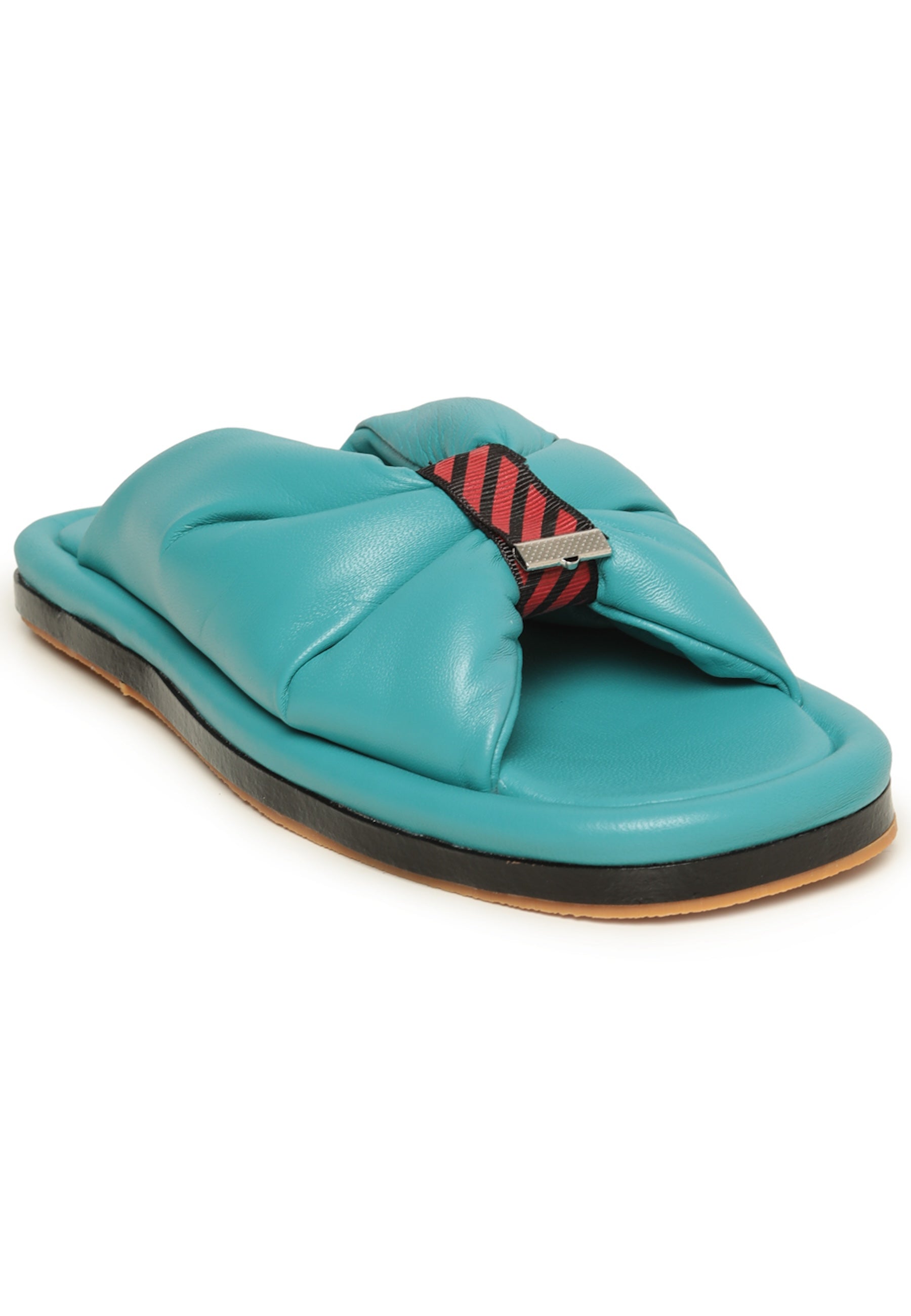 Open Toe Flat Sole Sandals - Blue