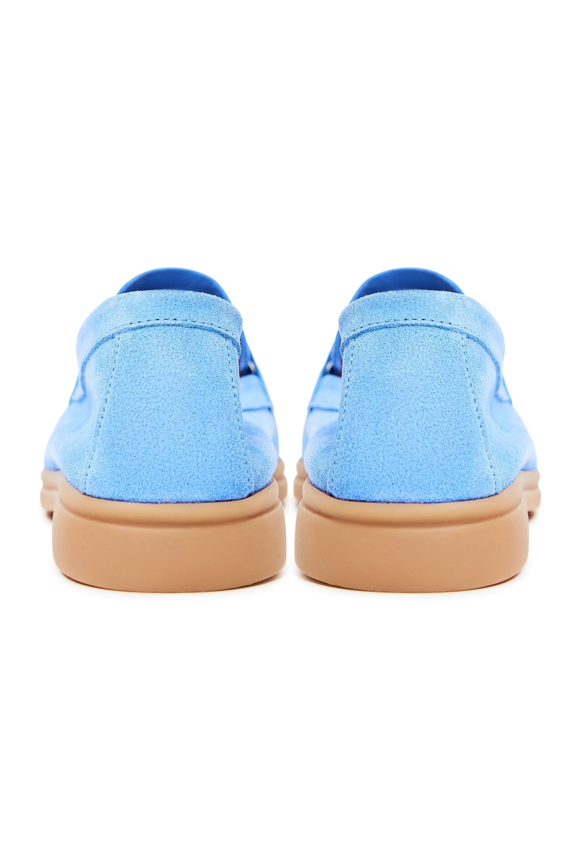 Classic Flat Sole Loafers - Light blue