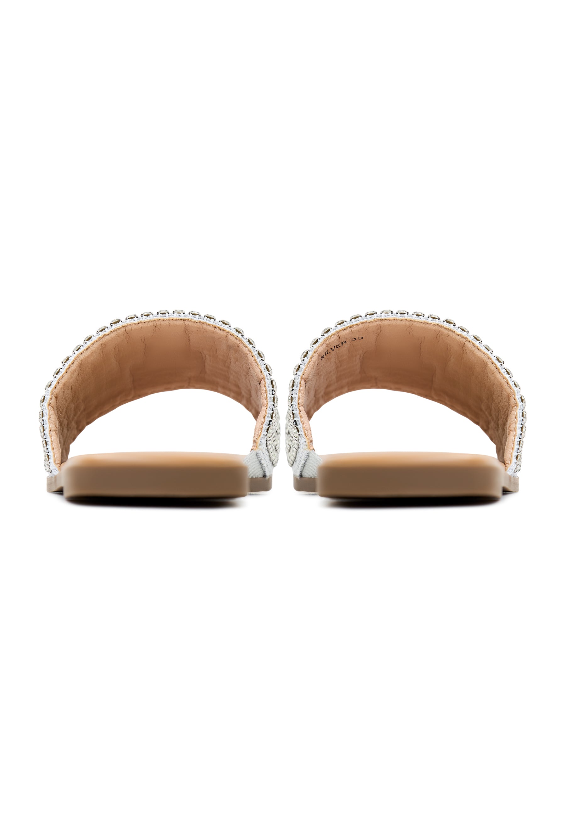 Flat Sole Slippers Izzy - Silver