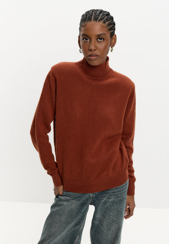 Jersey de lana merino Mauve – Rojo