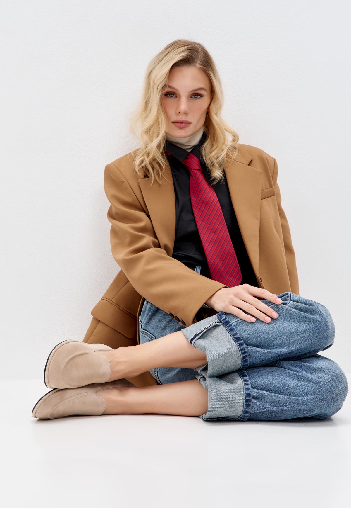 Soft Step Suede Loafers – Beige