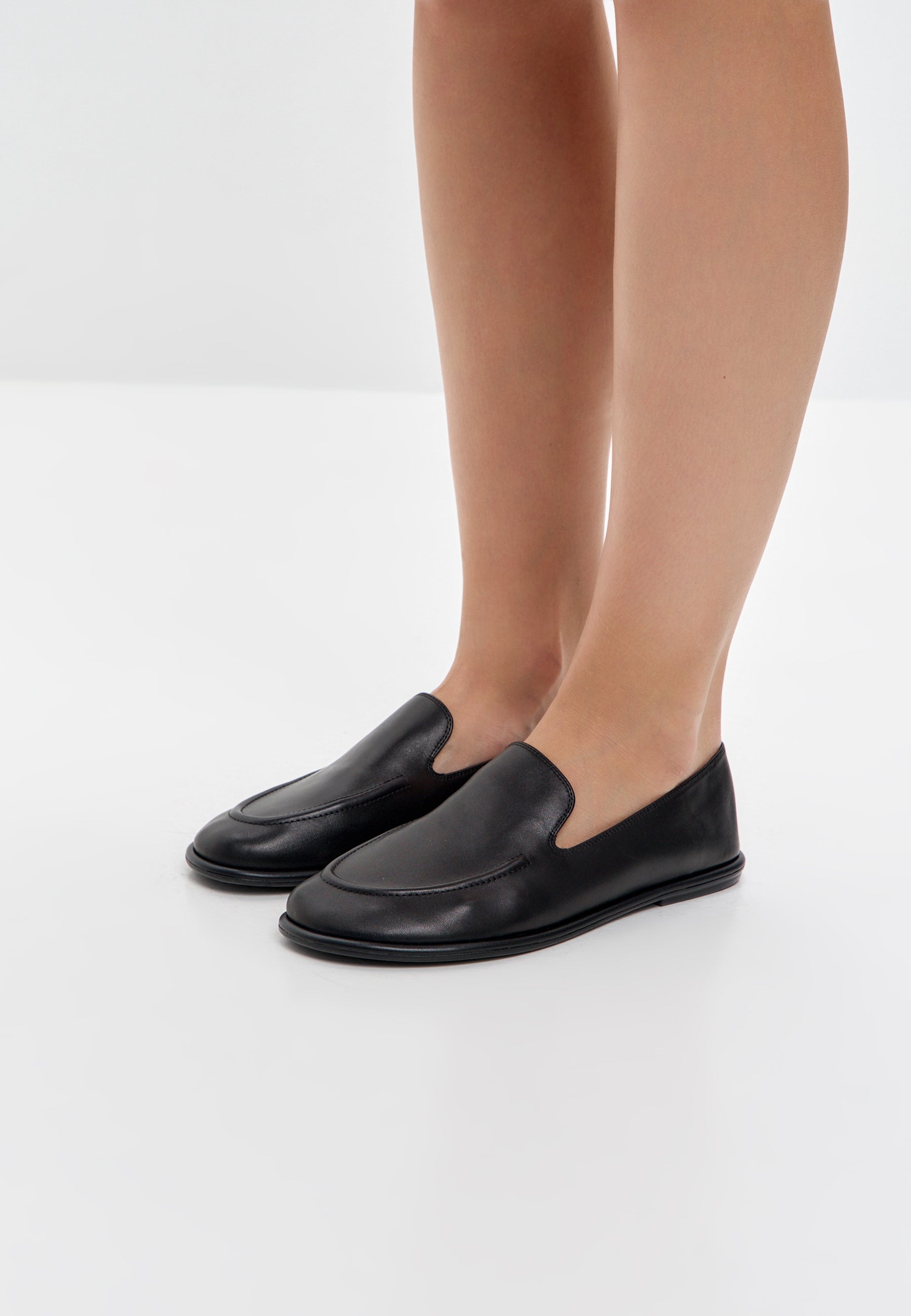 Soft Step Leather Loafers – Black