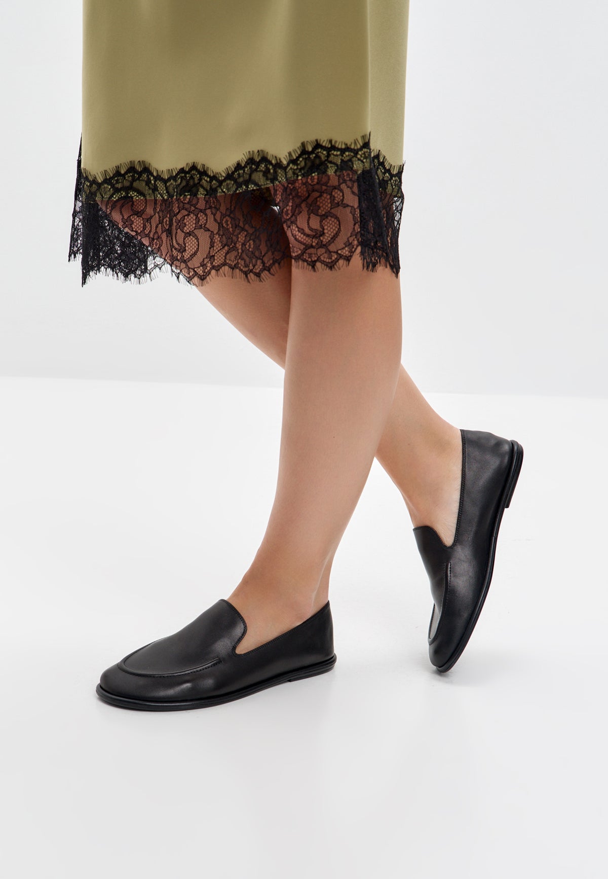 Soft Step Leather Loafers – Black