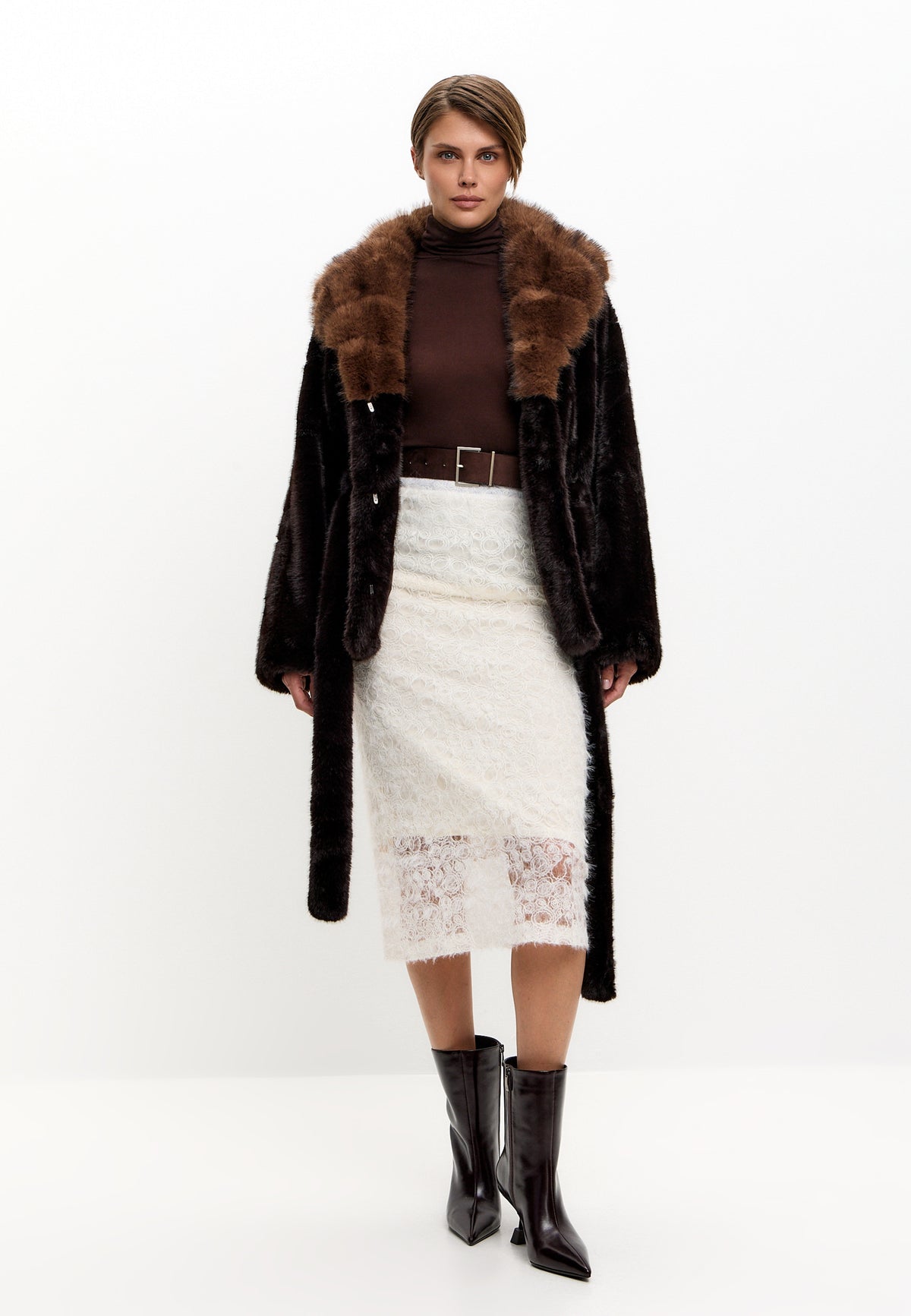 Chaqueta Faux Arena – Marrón