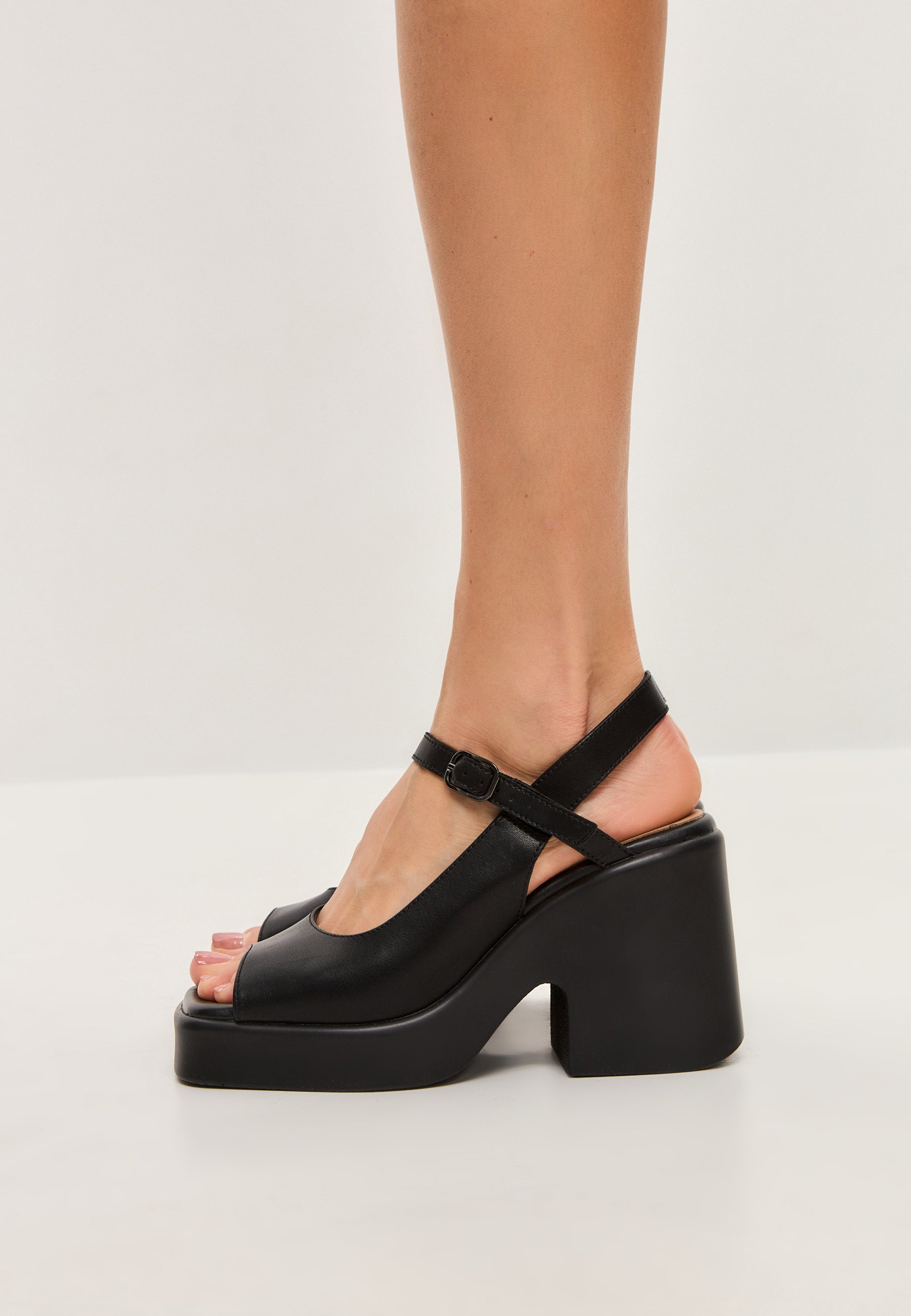 Chunky Platform Sandals - Black