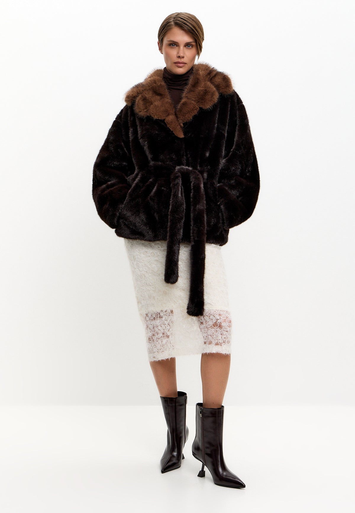 Chaqueta Faux Arena – Marrón