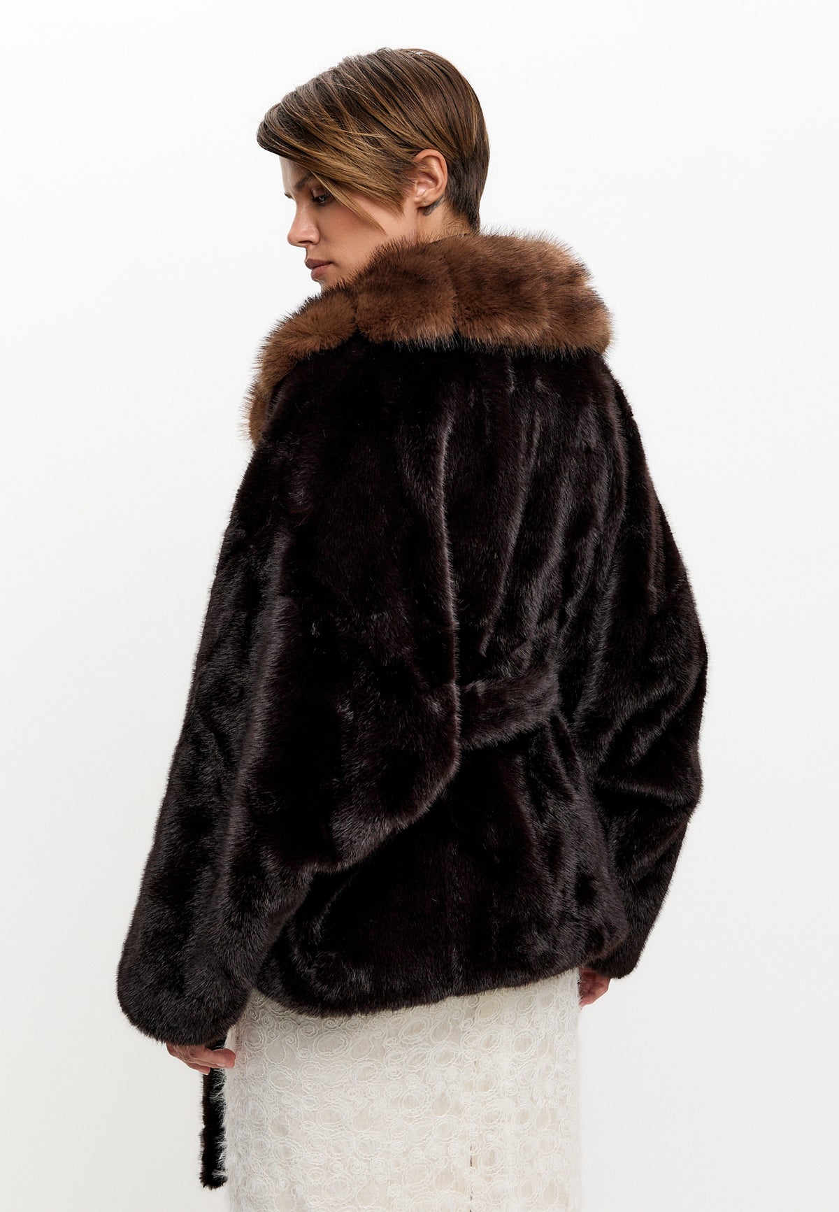Chaqueta Faux Arena – Marrón