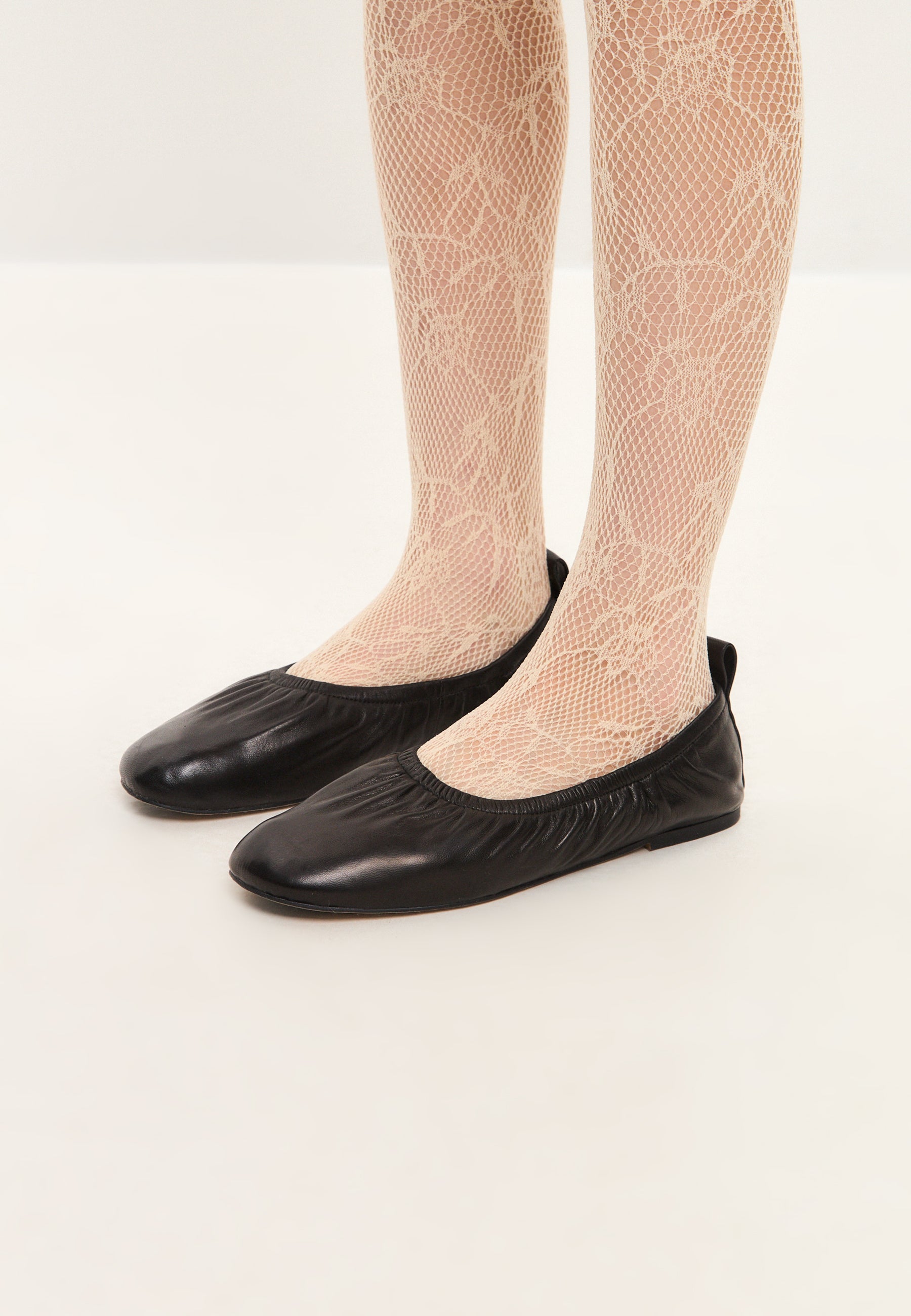 Classic Leather Ballet Flats - Black