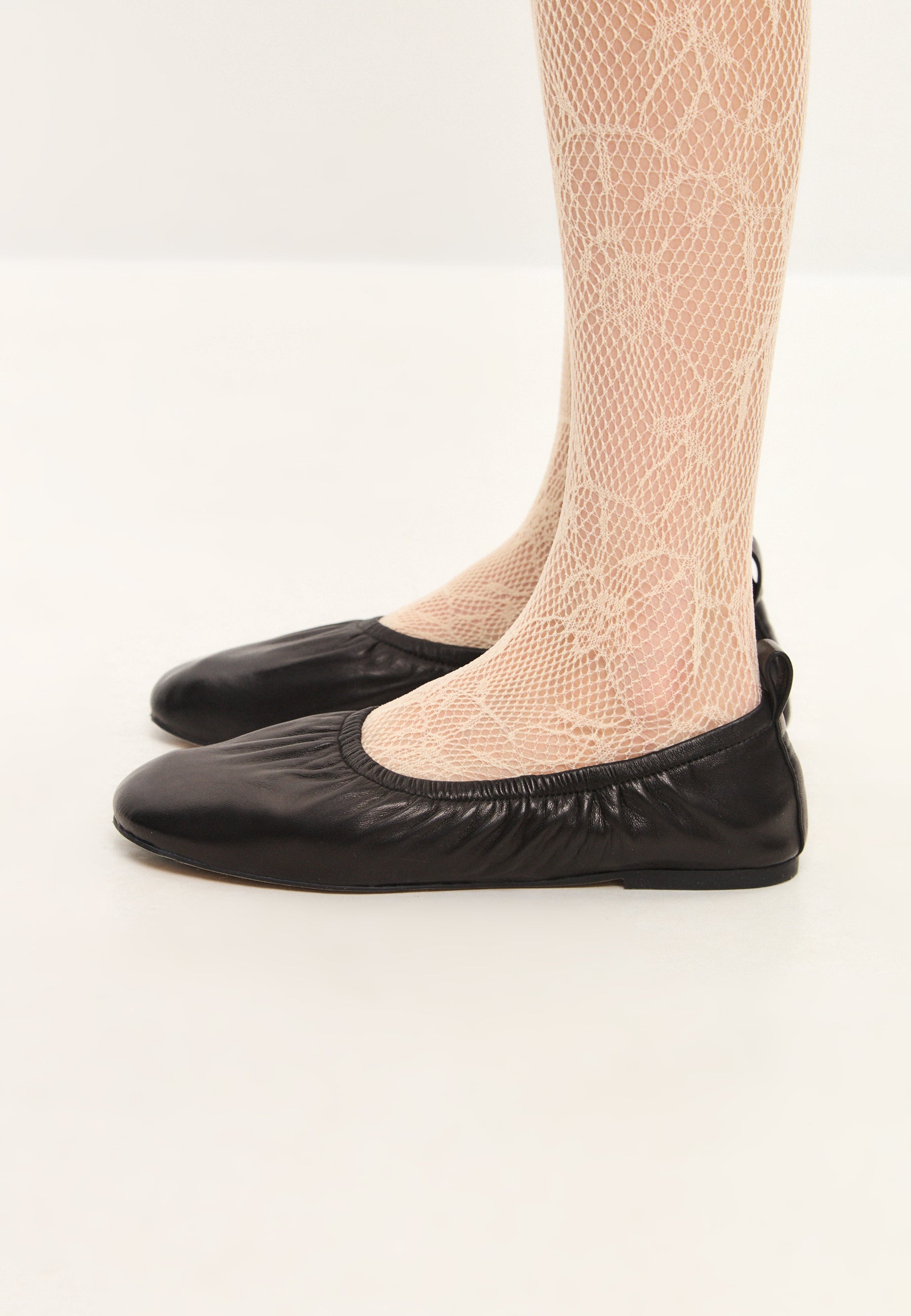 Classic Leather Ballet Flats - Black