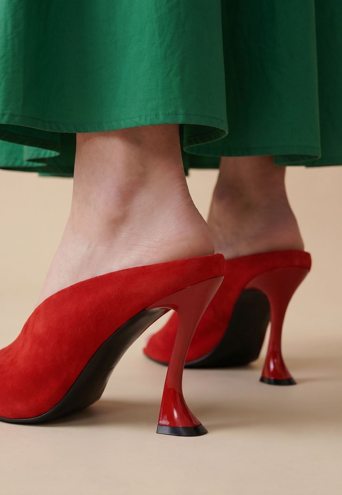 Mules de ante con tacón