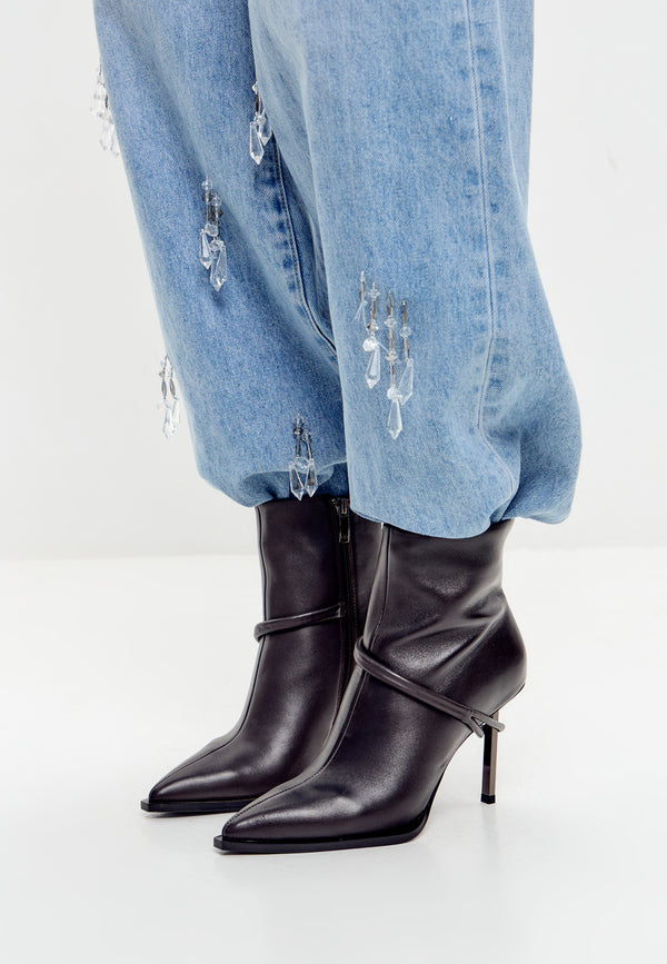 Sculpted Wrap Ankle Boots