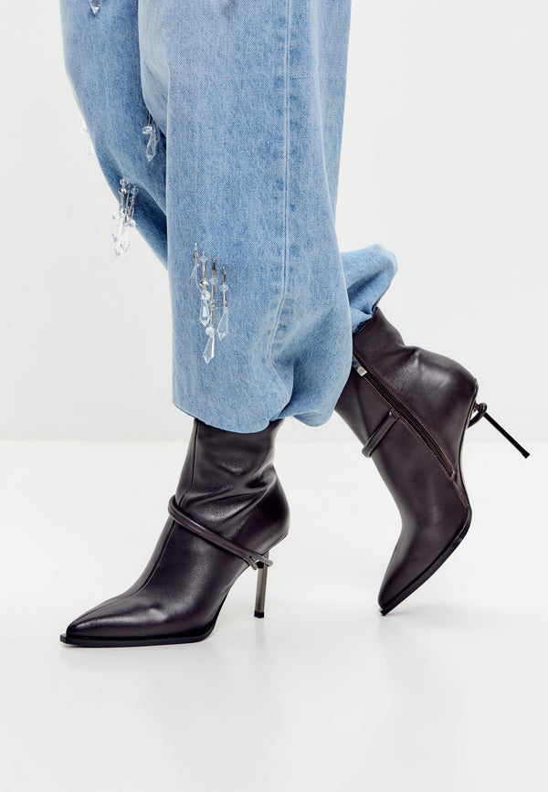 Sculpted Wrap Ankle Boots