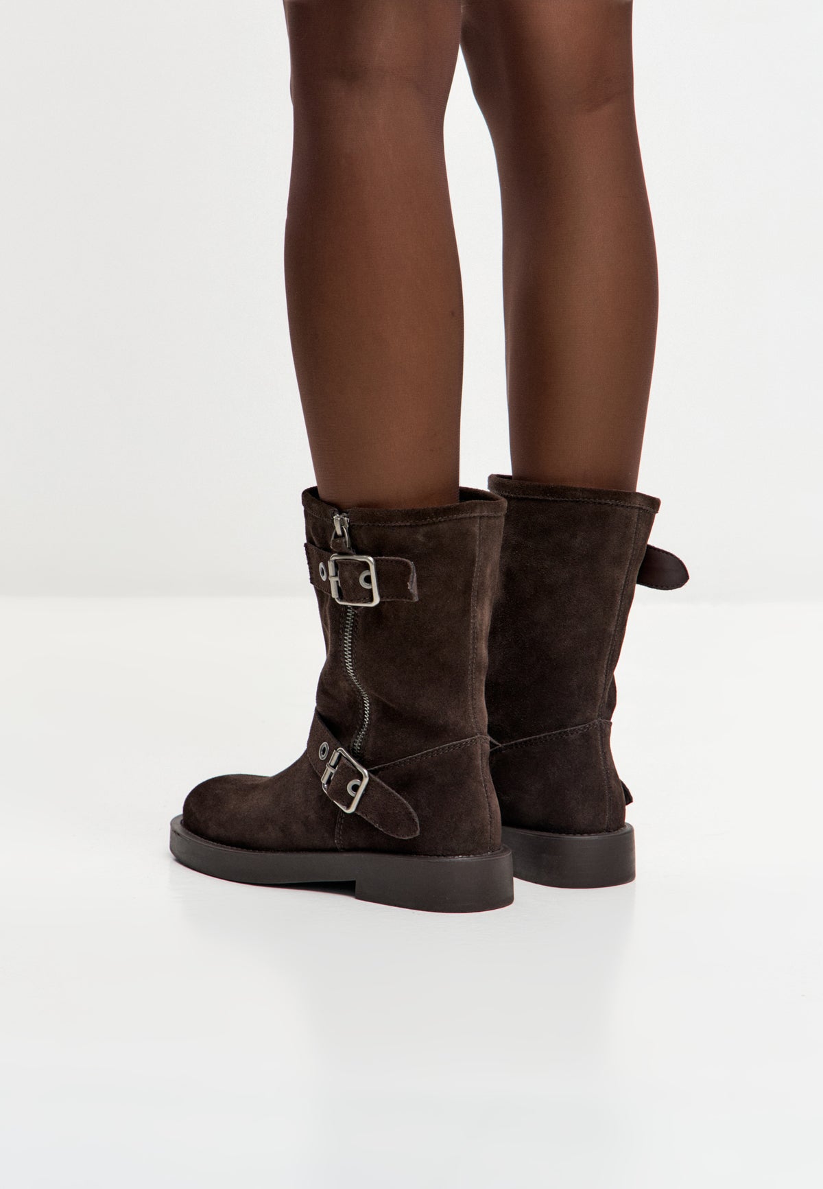 Rogue Buckle Moto Boot - Brown