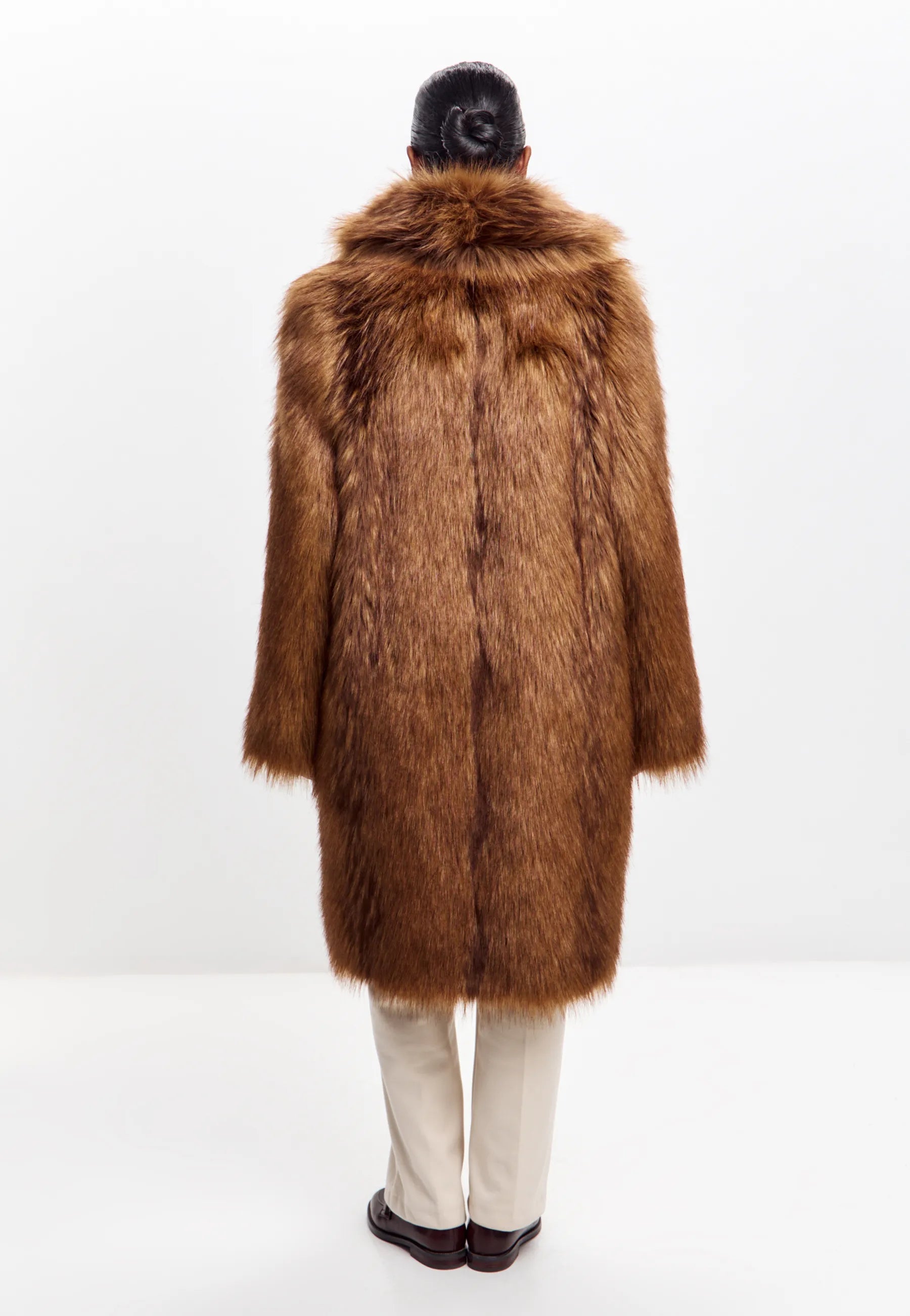 Faux Fur Long Coat — Oversized Winter Statement