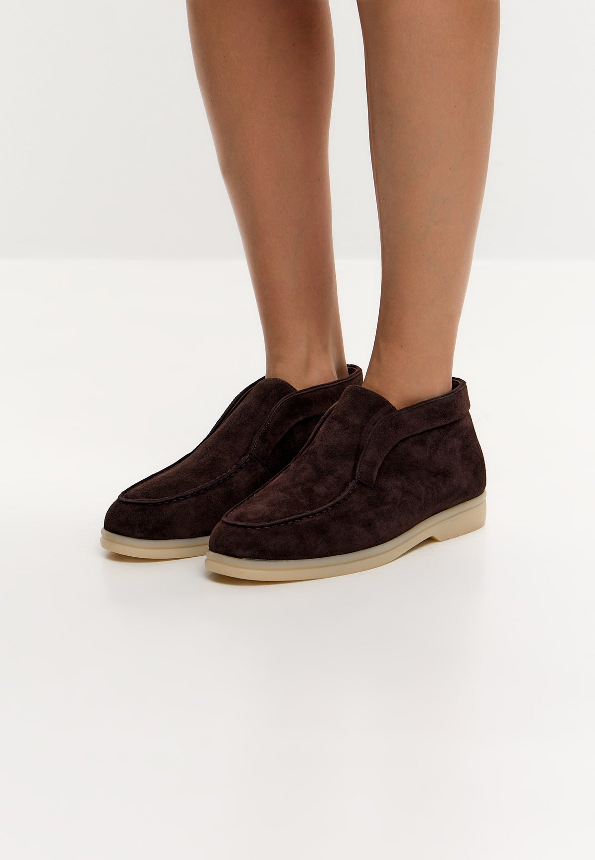 Wool Step High Loafer – Dunkelbraun